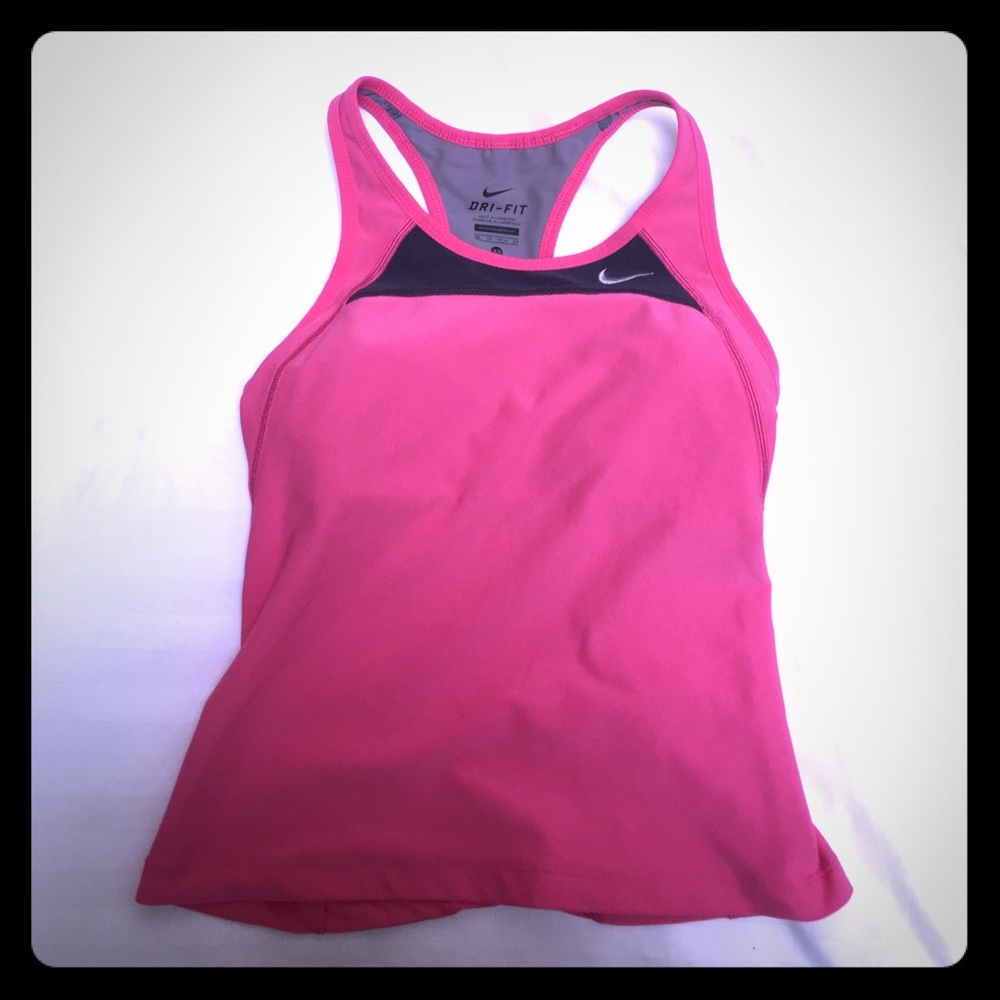 Nike DriFIT workout tank top with a built-in bra