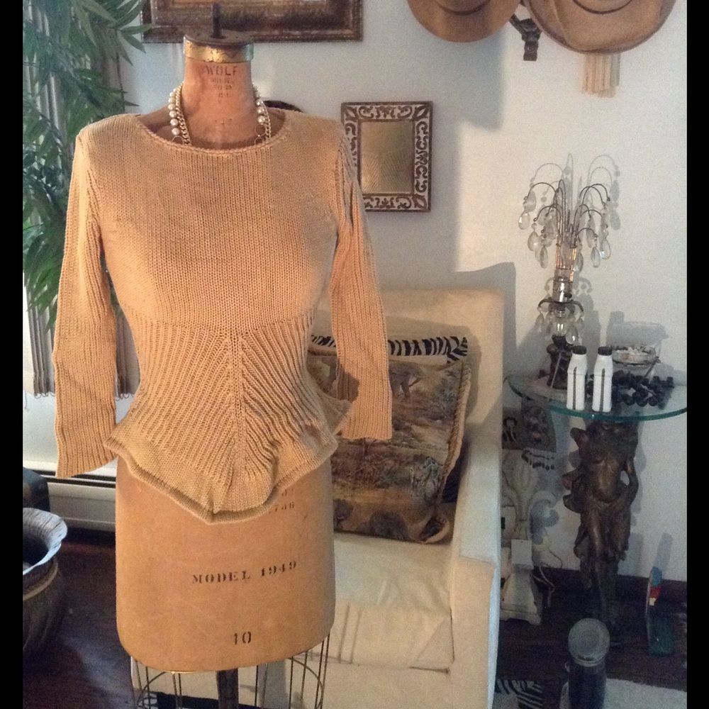Jheri Richards peplum full fashion sweater