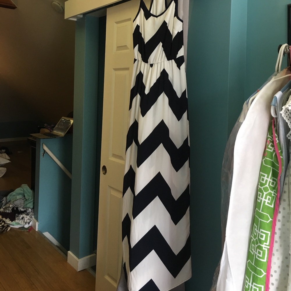 Navy & White Maxi