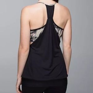 NWOT Lululemon No Limits Tank - Blk/Granite TieDye