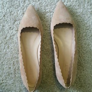J. Crew scalloped suede flats