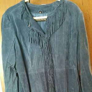 Full length suade jacket