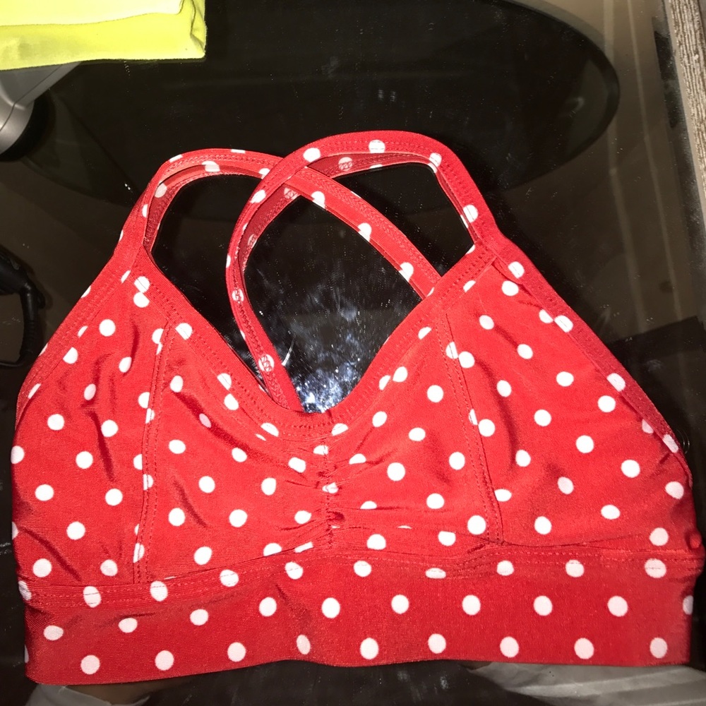 Red Polka dot Half Top