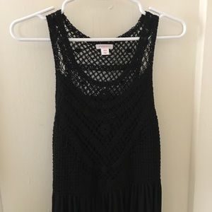 Black Woven Maxi Dress
