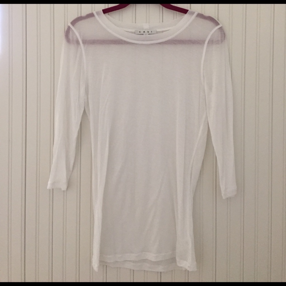 CABI white white top size M