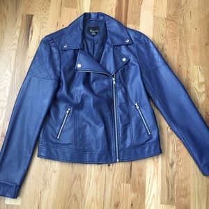Smokey Blue Leather Jacket