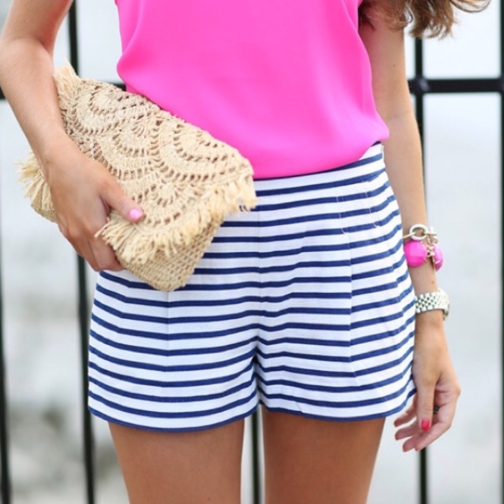 J. Crew Nautical striped shorts