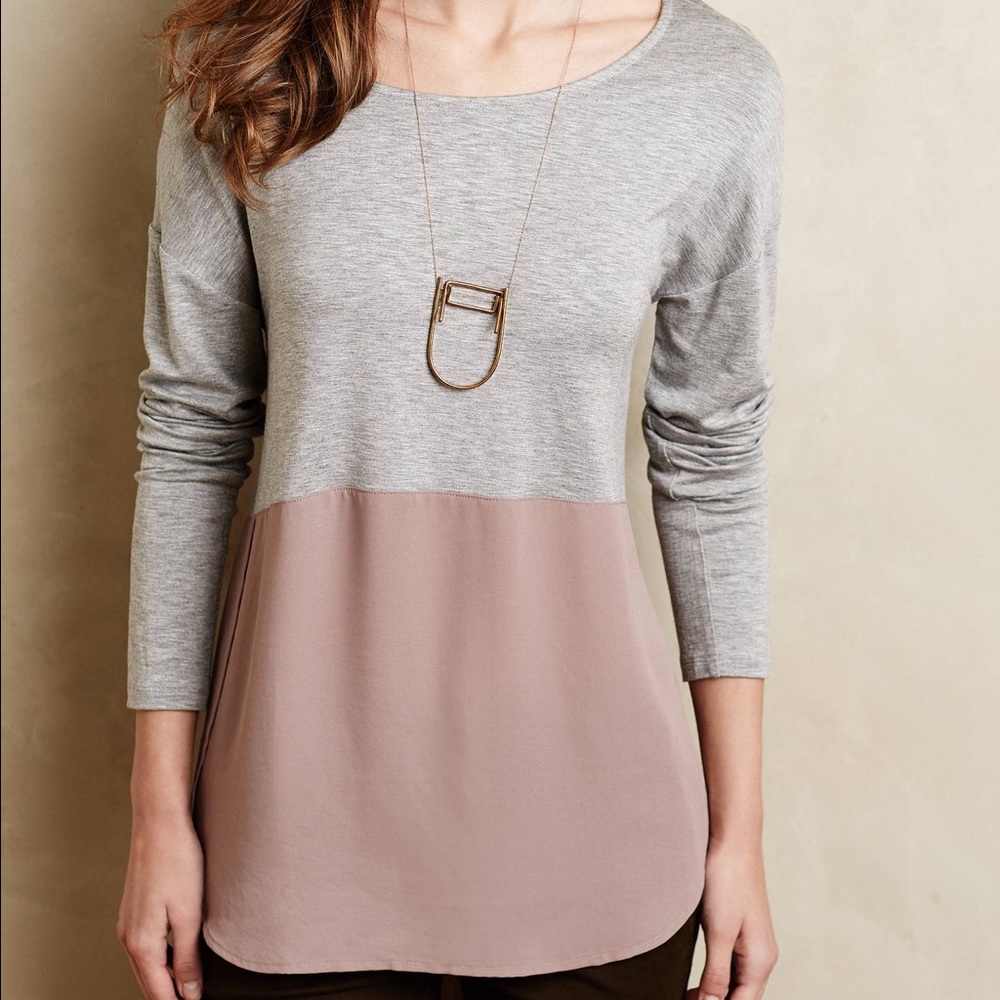 Anthropologie meadow rue mela colorblock top