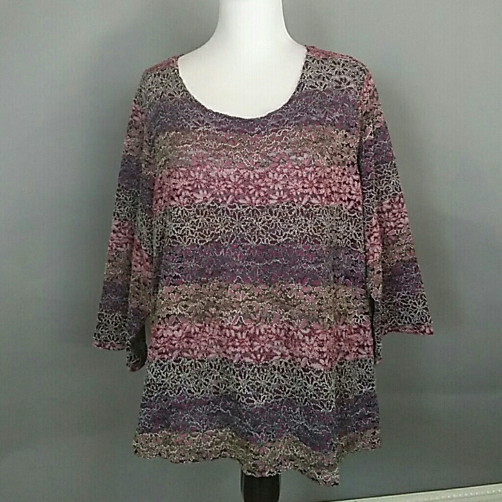 FLORAL SPRING TUNIC PLUS 26 28