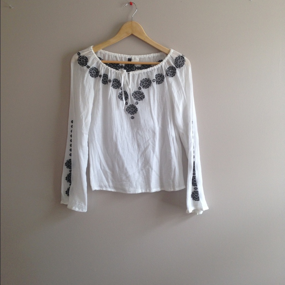 J. Crew bohemian gauze shirt