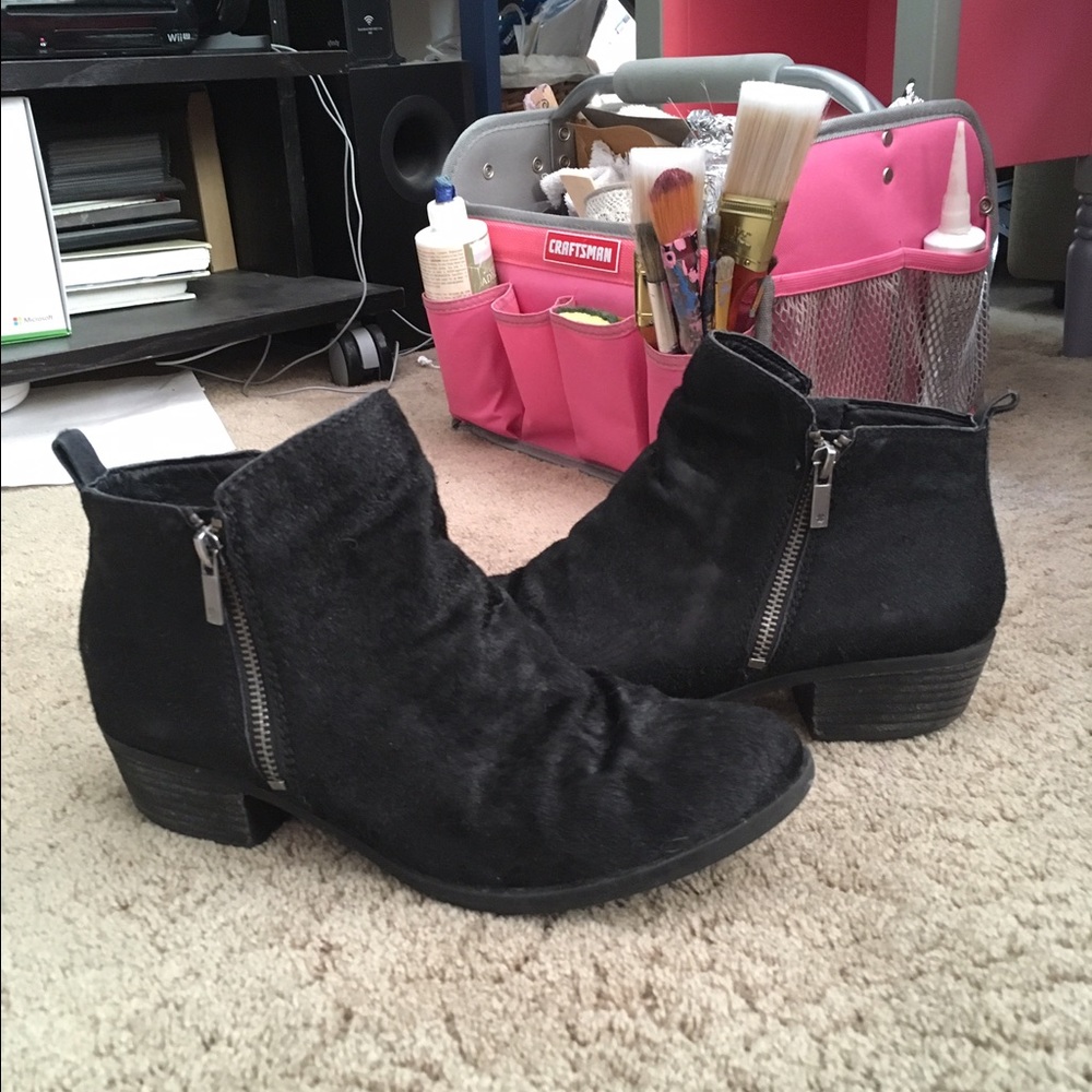 Lucky Brand black basel booties, size 9 1/2