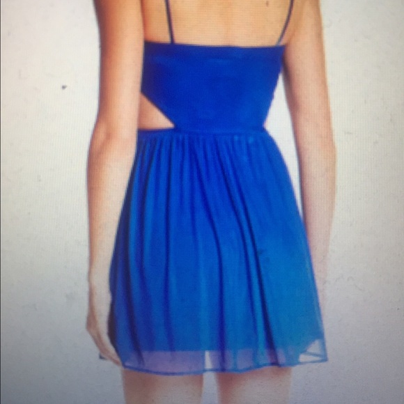 Sexy Blue Cut Out Mini Dress - Picture 3 of 3