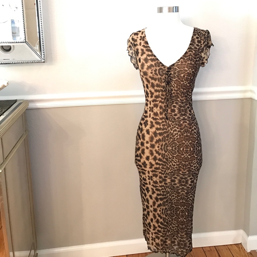 GUESS Leopard Long Dress
