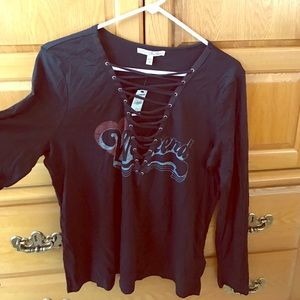 NWT! Express One Eleven Weekender lace up shirt
