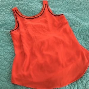 Pretty orange tank top blouse