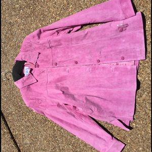 100% suede pink jacket
