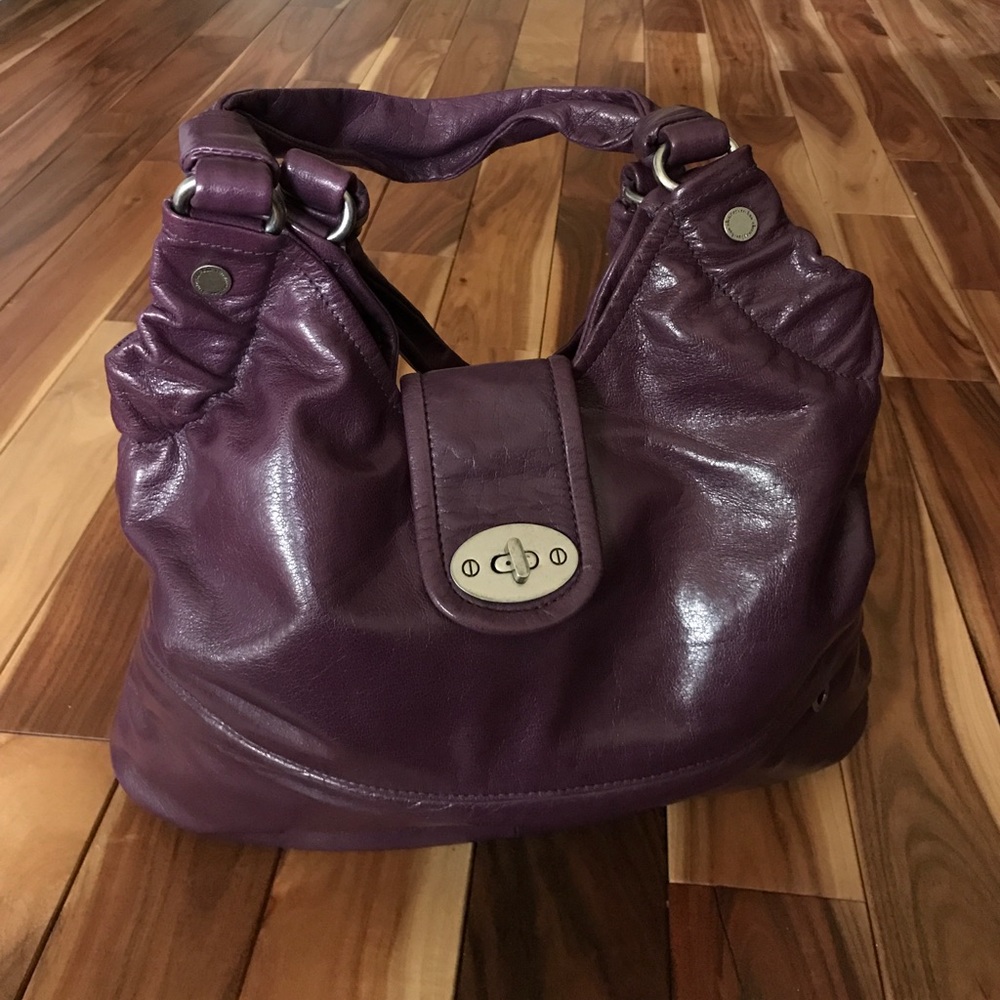 Purple Leather Handbag