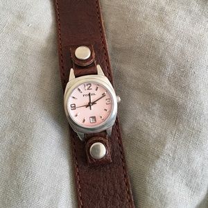 Leather Fossil Watch