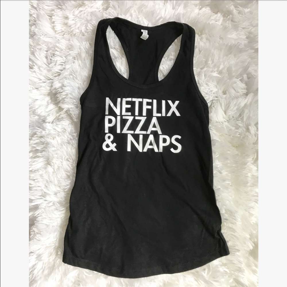 SOLD OUT // Netflix, Pizza, & Naps Tank Top - Picture 5 of 6