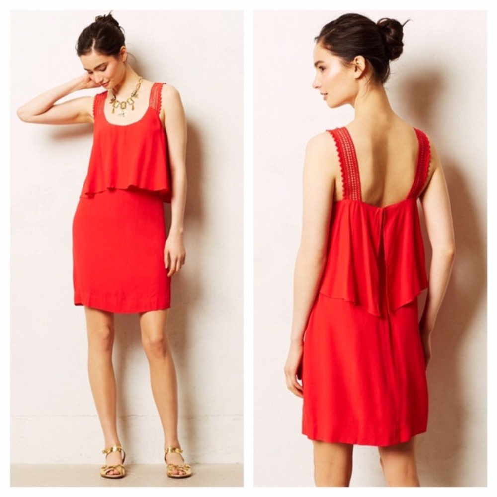 Anthropologie Maeve Crochet Dress Gem