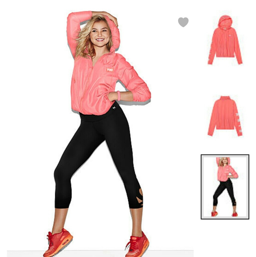 Nwt VS PINK Anorak XS/S Neon Nectar Windbreaker