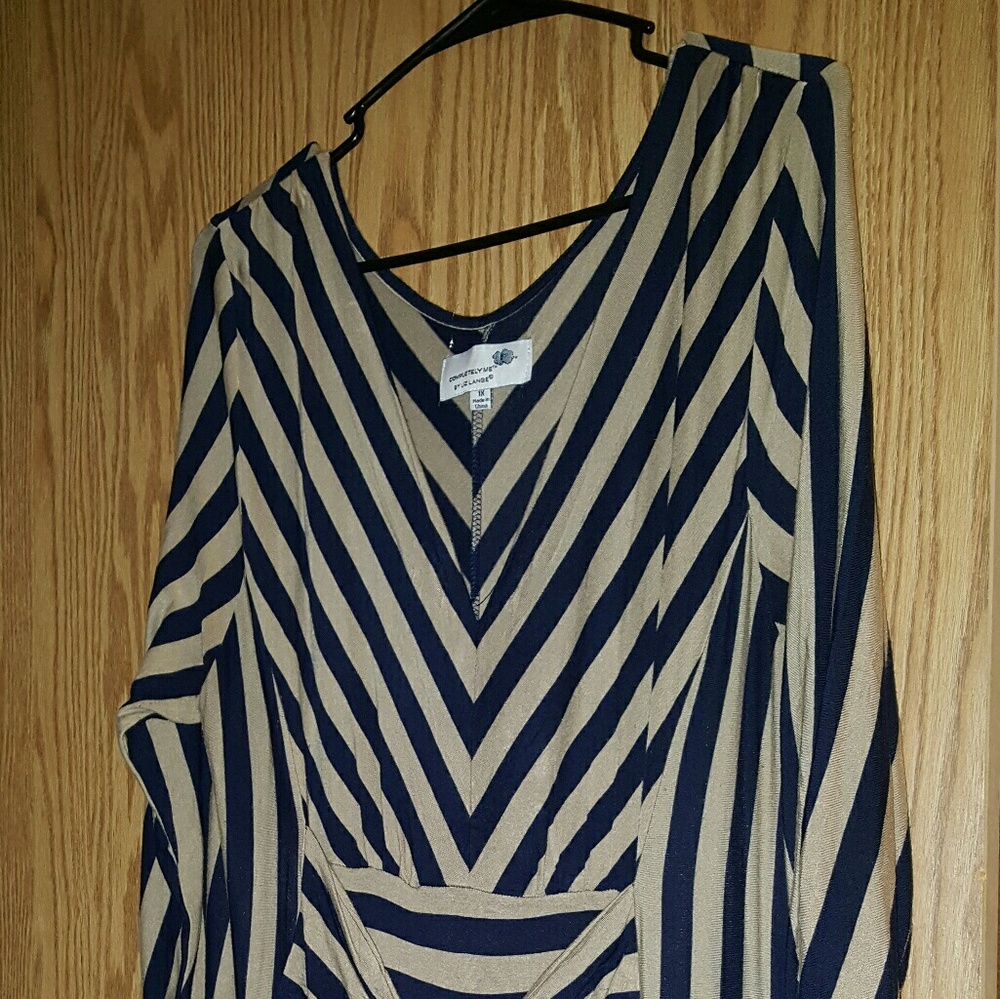 Long sleeve striped dress