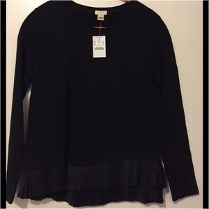 NWT J. Crew black long sleeved t-shirt
