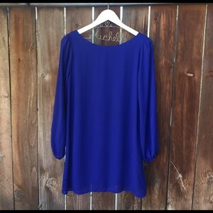 Royal Blue Chiffon Dress