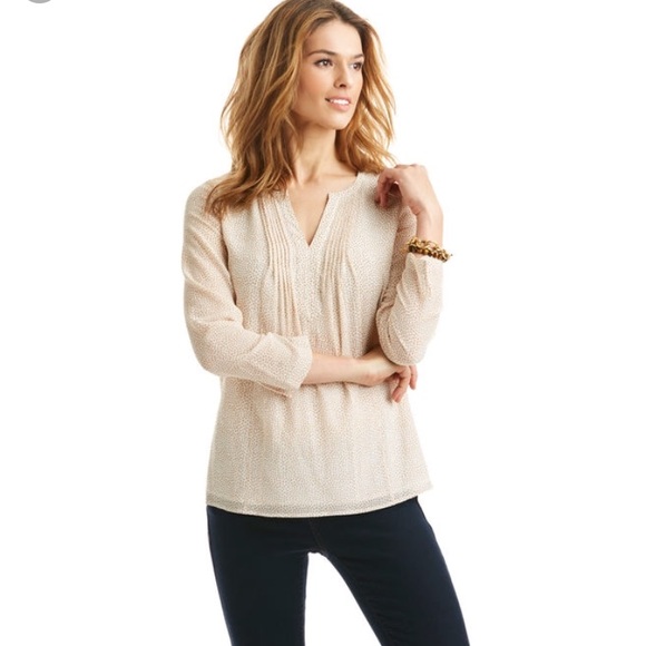 NWT Dot Pintuck Vineyard Vines Top - Picture 1 of 3