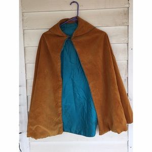 Vintage Gold Velvet Cape