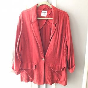 Old Navy Linen Slouchy Blazer, Coral