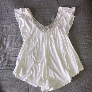 Flowy white top