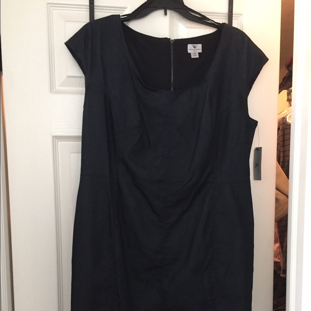 Brand-new knee length Dark Denim Dress Size 14