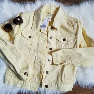 NEW Light Yellow Denim Jacket