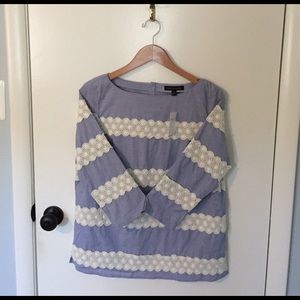 Light blue Banana Republic shift with lace detail