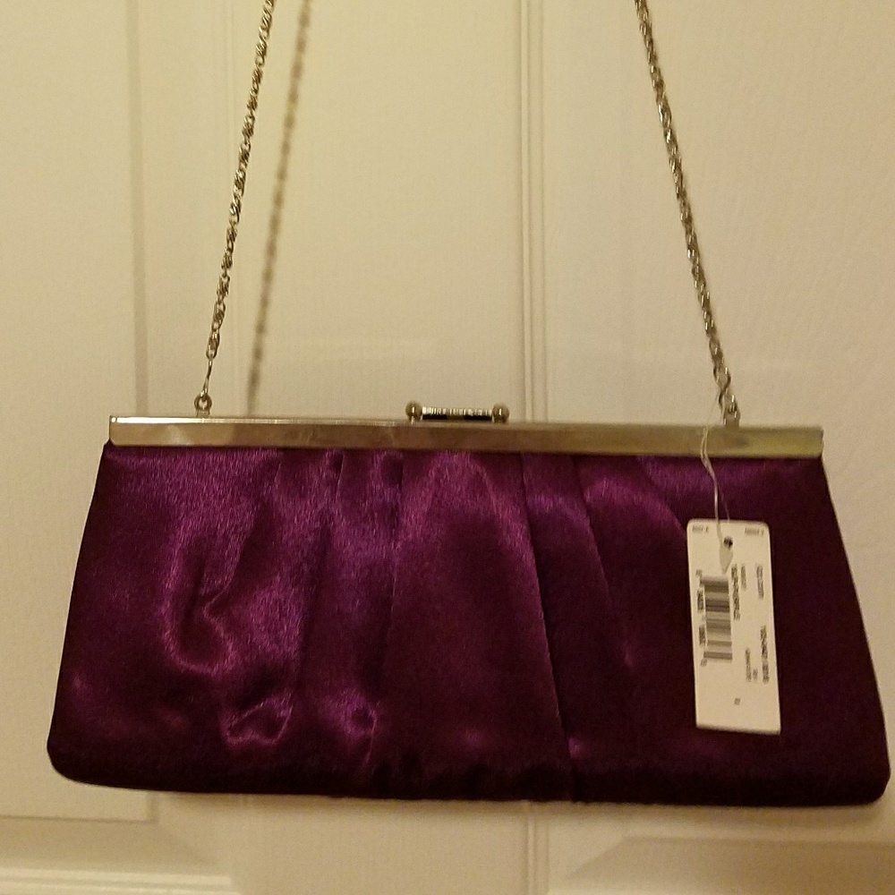 Purple Satin Clutch