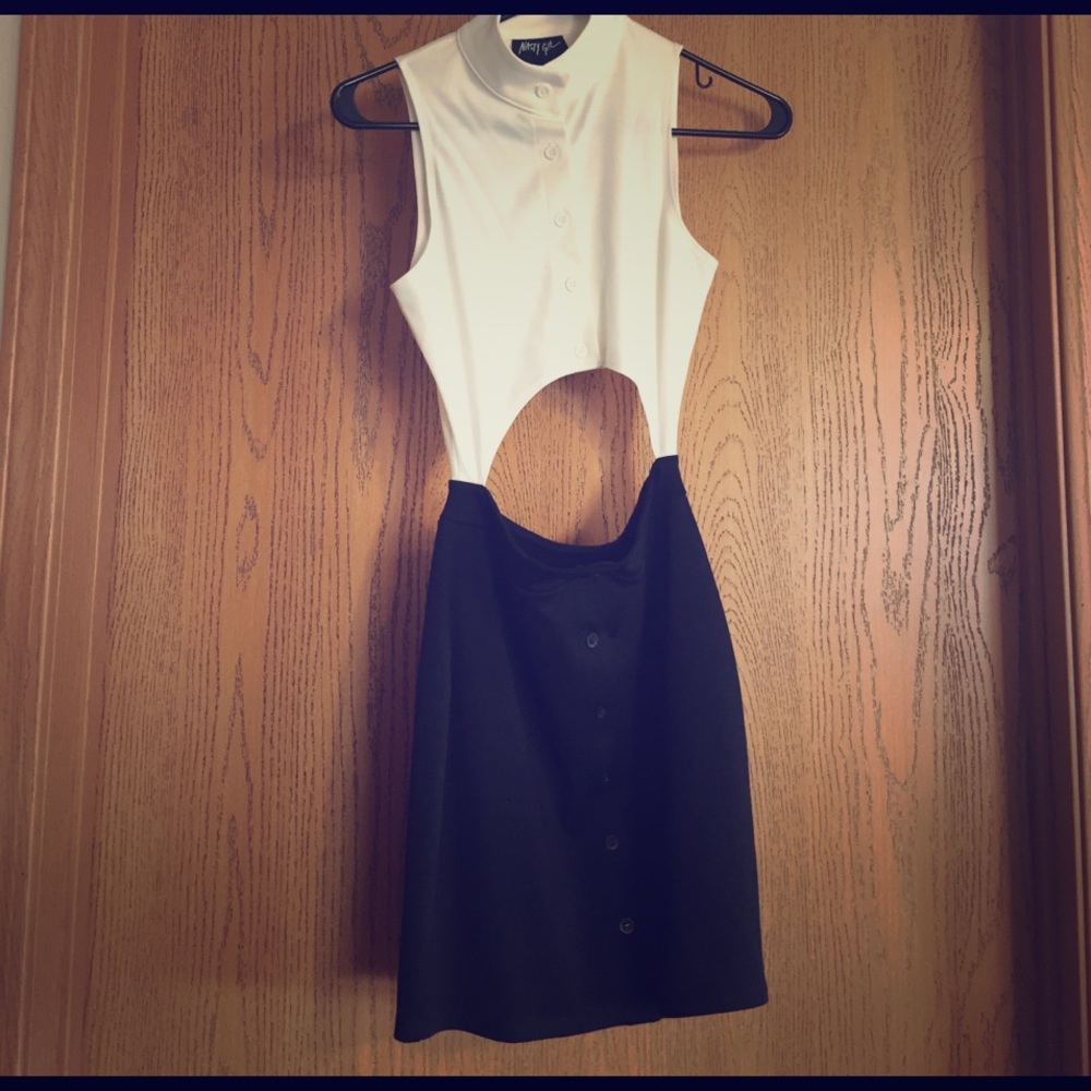 FLASH SALE!! Black and white cutout dress
