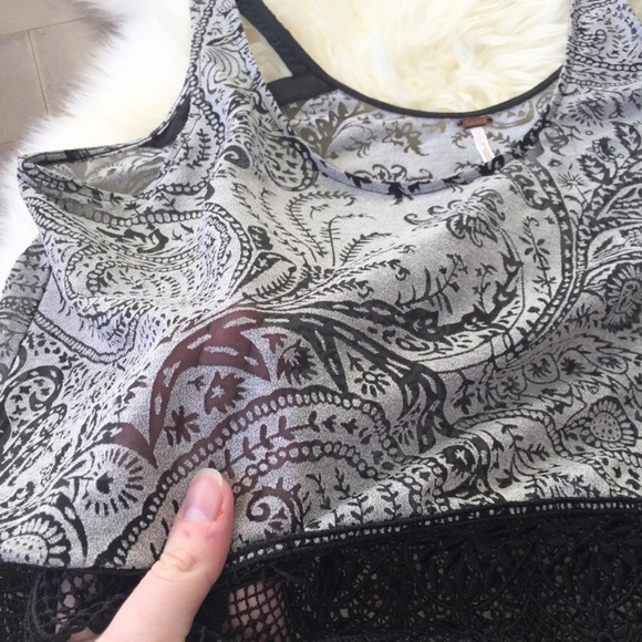 NWOT Free People Paisley Lace Tank! - Picture 3 of 8