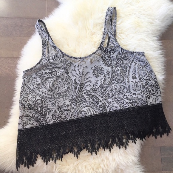 NWOT Free People Paisley Lace Tank! - Picture 6 of 8