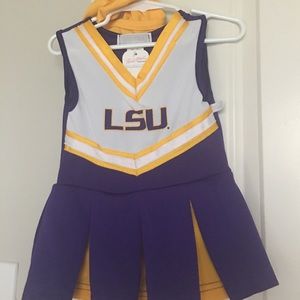 Baby girl LSU cheerleader outfit