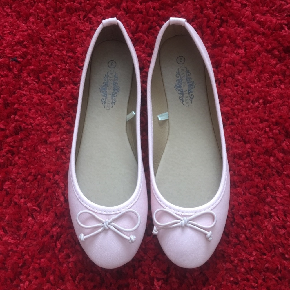 Pink flats