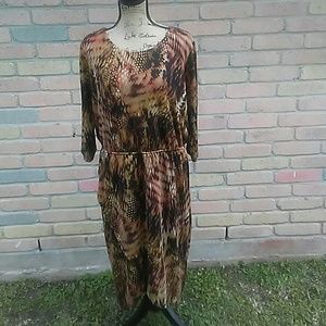 Cato's Asymetrical Print Dress