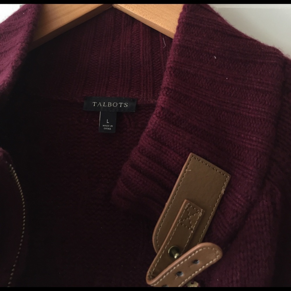 Talbots Cable Knit Sweater Jacket - image 4