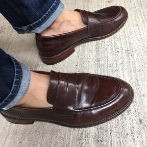 J Crew Dark Brown Penny Loafers Sz 8D