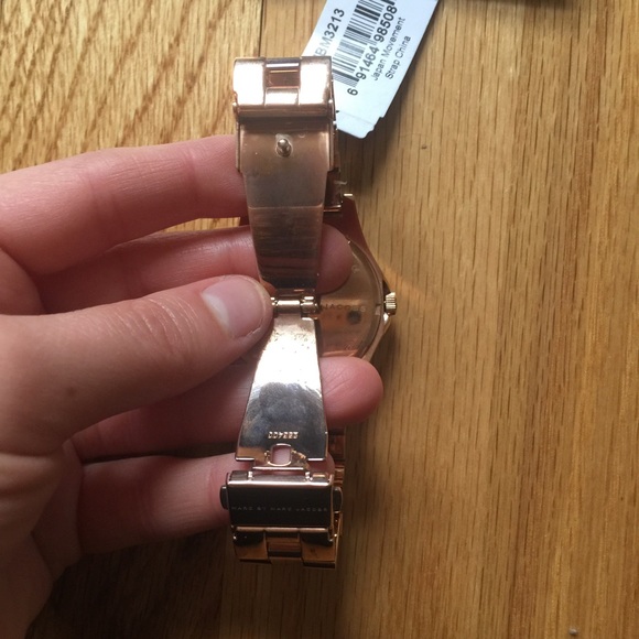 Marc Jacobs Henry Glossy Rose Gold Blue Dial Watch