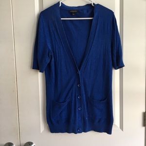 Cobalt blue Banana Republic short-sleeve cardigan