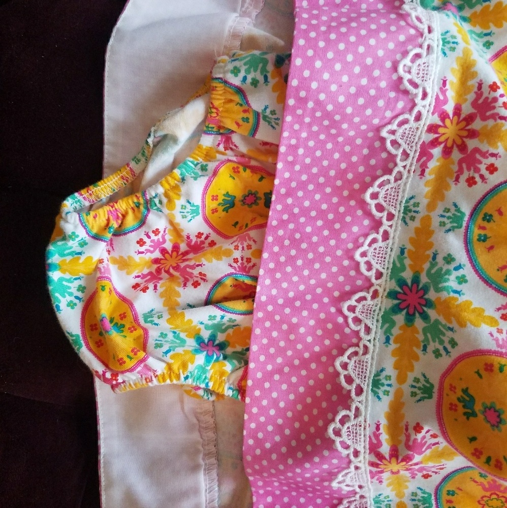 Adorable Counting Daisies Summer Baby Dress with B - Picture 2 of 4