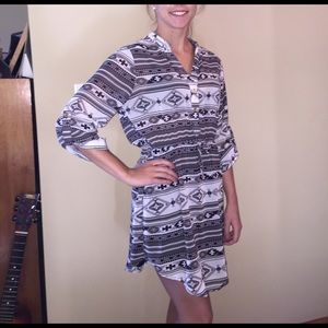 Aztec print dress