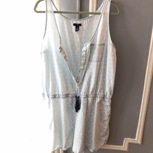 Sky Blue Gap Shorts Romper