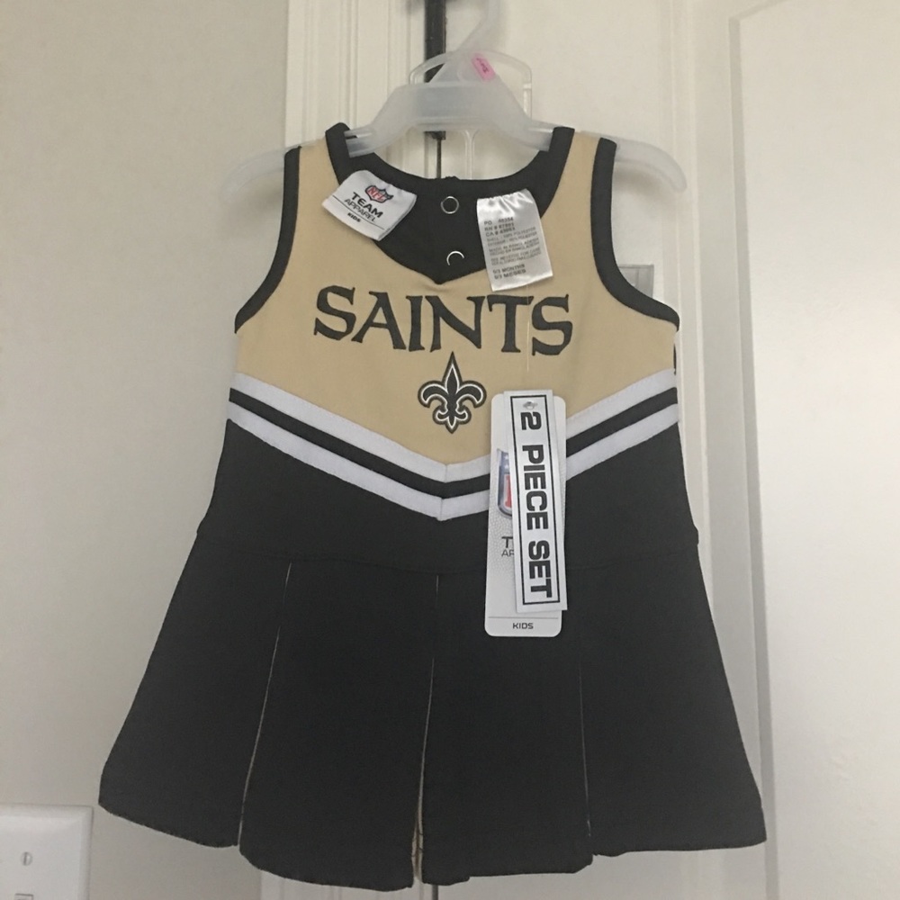 New Orleans Saints baby girl cheerleader outfit